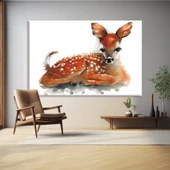 Yavru Geyik Dokunuşu Kanvas Tablo thumbnail 1