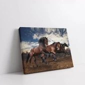 Vahşi Atlar Kanvas Tablo thumbnail 2