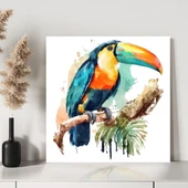 Tropikal Kuş Kanvas Tablo thumbnail 3