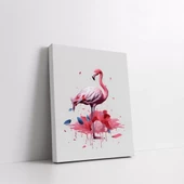 Pembe Flamingo Kanvas Tablo - 2