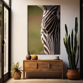 Siyah Beyaz Çizgili Zebra Kanvas Tablo thumbnail 1