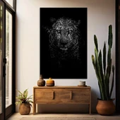 Karanlıktan Gelen Kaplan Kanvas Tablo thumbnail 1