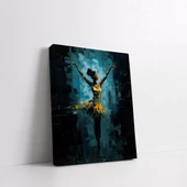 Altın Jazz Kanvas Tablo thumbnail 3