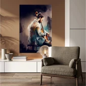 Çello Hüznü Kanvas Tablo thumbnail 1