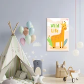 Sevimli Zürafa Kanvas Tablo thumbnail 1