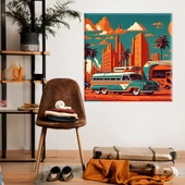 Klasik Araba Gösterisi Kanvas Tablo thumbnail 1