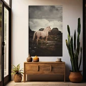 Beyaz At Kanvas Tablo thumbnail 1