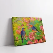 Kuş ve Çiçekler Kanvas Tablo thumbnail 2