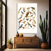 Familya Kuşlar Kanvas Tablo thumbnail 1