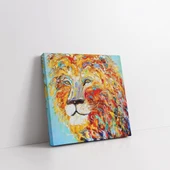 Ormanlar Kralı Aslan Kanvas Tablo thumbnail 2