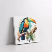 Tropikal Kuş Kanvas Tablo thumbnail 2