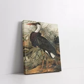 Yapraklar Önündeki Turna Kuşu Kanvas Tablo thumbnail 2