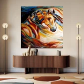 Hüzünlü At Kanvas Tablo thumbnail 1