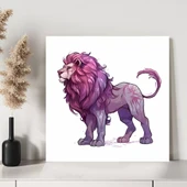 Aslan Figürü Kanvas Tablo thumbnail 3