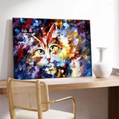 Soyut Kedi Kanvas Tablo thumbnail 3