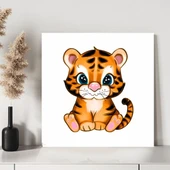 Sevimli Kaplan Kanvas Tablo thumbnail 3