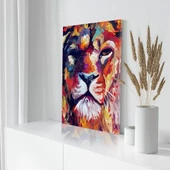 Göz Kamaştırıcı Aslan Kanvas Tablo thumbnail 3