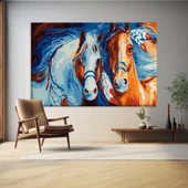 Mavi Suların Atları Kanvas Tablo thumbnail 1