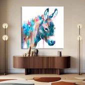 Kahverengi Eşek Kanvas Tablo thumbnail 1