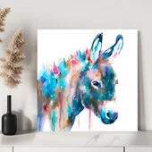 Kahverengi Eşek Kanvas Tablo thumbnail 3