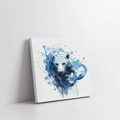 Mistik Mavi Leopar Kanvas Tablo thumbnail 2