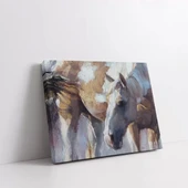 Beyaz Atlar Kanvas Tablo thumbnail 2