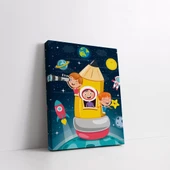 Yıldızlar Arasında Uçuş Kanvas Tablo thumbnail 2