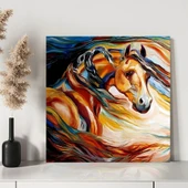 Hüzünlü At Kanvas Tablo thumbnail 3