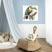 Tropikal Kuş Kanvas Tablo thumbnail 1
