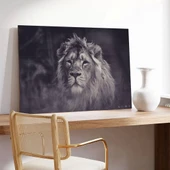Aslan Portresi Kanvas Tablo thumbnail 3
