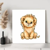 Aslan Yavrusu Kanvas Tablo thumbnail 3