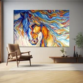 At Figürleri Kanvas Tablo thumbnail 1