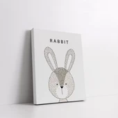 Tavşanın Sessiz Dünyası Kanvas Tablo thumbnail 2