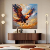 Renkli Kartal Kanvas Tablo thumbnail 1