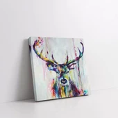 Renkli Geyik Kanvas Tablo thumbnail 2