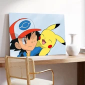Ash ve Pikachu Kanvas Tablo thumbnail 3