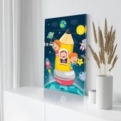 Yıldızlar Arasında Uçuş Kanvas Tablo thumbnail 3