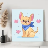 Mutlu Köpek Yavrusu Kanvas Tablo thumbnail 3