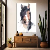 Asil Kahverengi At Kanvas Tablo thumbnail 1