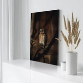 Daldaki Baykuş Kanvas Tablo thumbnail 3