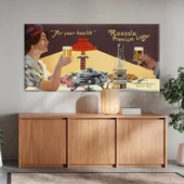 ''Sağlığına'' Vintage Kanvas Tablo thumbnail 1