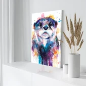 Hüzünlü Su Samuru Kanvas Tablo thumbnail 3