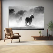 Misty Atlar Kanvas Tablo thumbnail 1