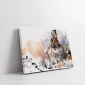 Tavşan ve Papatyalar Kanvas Tablo thumbnail 2