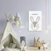 Tavşanın Sessiz Dünyası Kanvas Tablo thumbnail 1