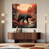 Boz Ayı Kanvas Tablo thumbnail 1