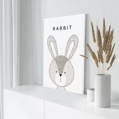 Tavşanın Sessiz Dünyası Kanvas Tablo thumbnail 3