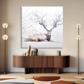 Yetişkin Geyik Kanvas Tablo thumbnail 1