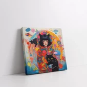 Siyah Kedi Kanvas Tablo thumbnail 2