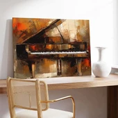 Yalnız Piyano Kanvas Tablo thumbnail 2